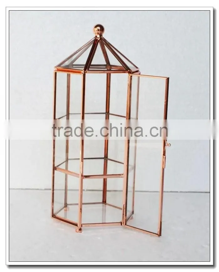 A~~ Air Plant Holder Sculpture Terrarium: big diamond shape geometric hanger planter>< air plant glass geometric terrarium gold