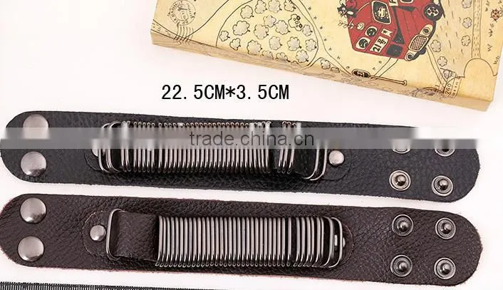 2015 punk Vintage handmade leather bracelet designs