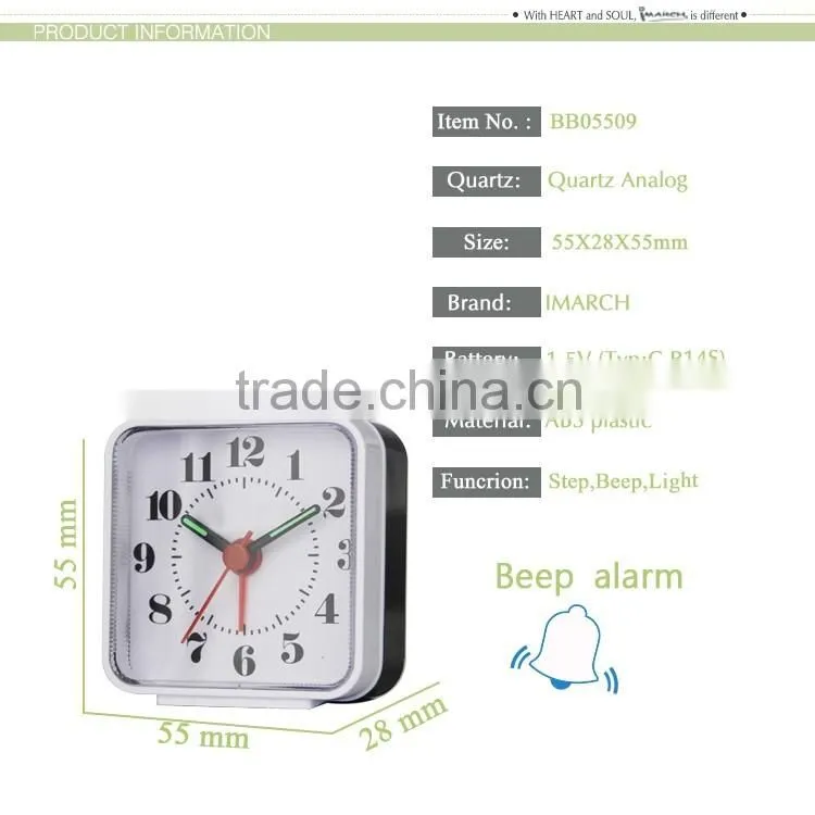 hot sale mini travel alarm clock over the world