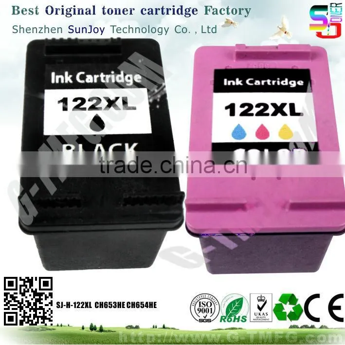 Wholesale Printer Ink Cartridge Compatible CH563HE 122XL for HP Deskjet 1000 Printer(CH340C) HP Deskjet 1050A All-in-One Printe