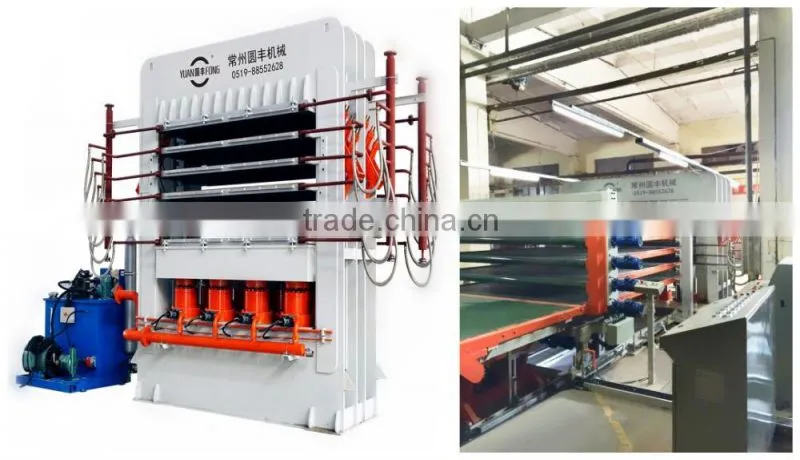 Laminating flooring short cycle hot press / Laminating flooring press machine