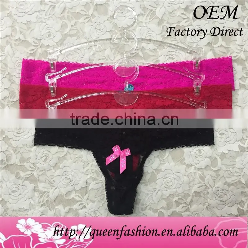 CHEAP PRICE 2015 superior lace woman Thongs top quality woman panties red lace thong panties