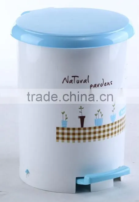 Hot sale office use trashcan plastic pedal trashcan