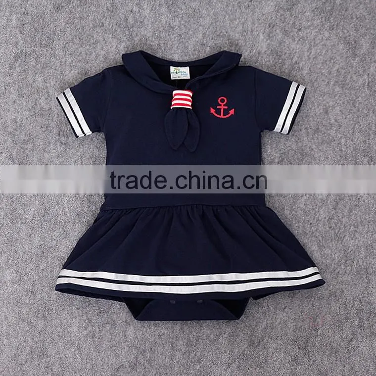 New arrive good quality orange sailor suit lovely cotton girls and boys baby clothes wholesale price