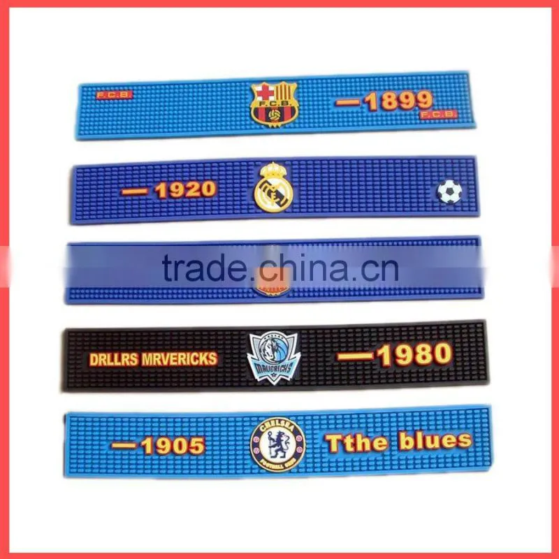 Supply Anti-slip Soft Silicone Pvc Rubber Custom Bar Mat