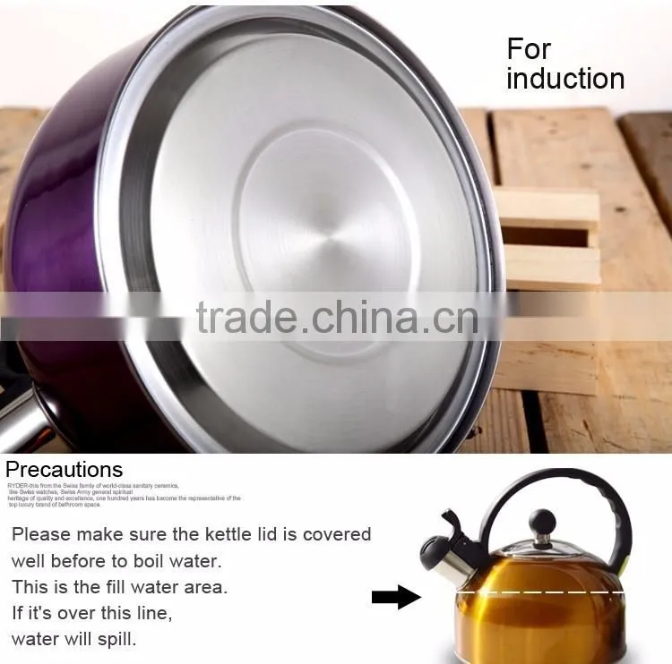 2016 new design hot water whistle tea kettle bell