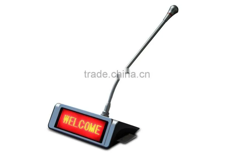 Table Microphonem Desktop Speech and voting Delagate unit with LED Display, Video Conference Microphone Speaker System