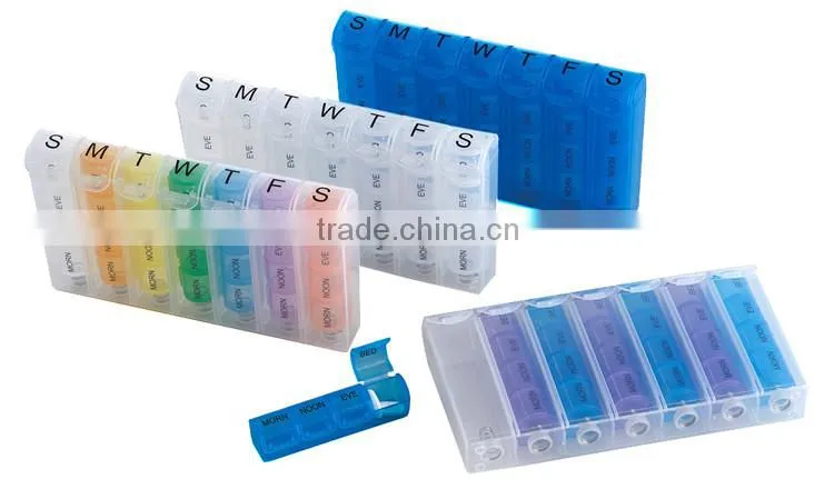 Factory Price spring plastic wholesale monthly pill box for indian