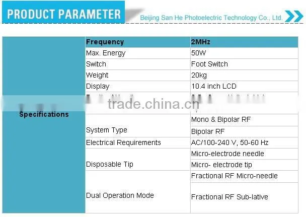 beauty equipment new arrival bipolar/monapolar fractional rf machine for sale