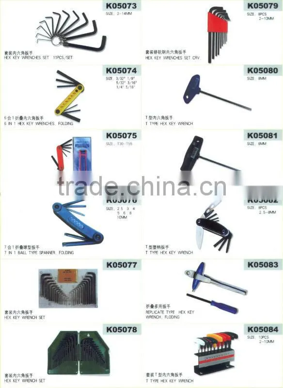 High quality Adjustable Spanner Wrench/ Y type or T type or L type wrench /pipe wrench/ multi-purpose wrench