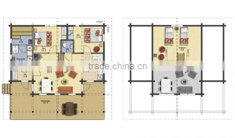 LOG/WOODEN HOUSE