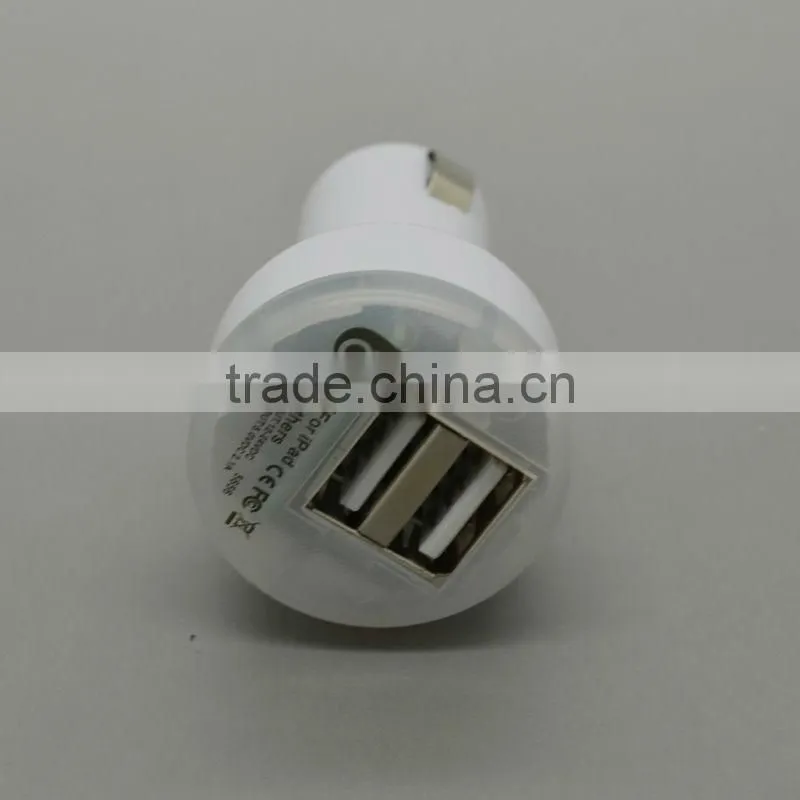 Dual USB Car Charger 5V 2A 2100Ma Dual 2Port USB Car Charger for Sansung S3 S4 HTC Apple Iphone 5 iPad 2 iPhone 3G 3GS 4g ipod