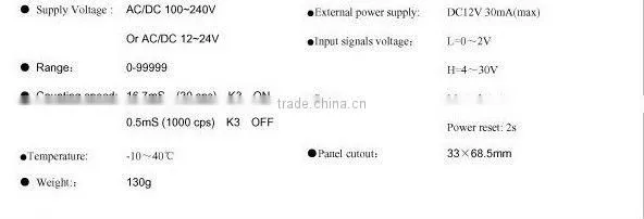 DHC9J-J Totalizing counter