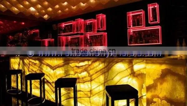 RESONABLE BACKLIT ONYX COUNTERTOPS FOR BAR RECEPTIONS