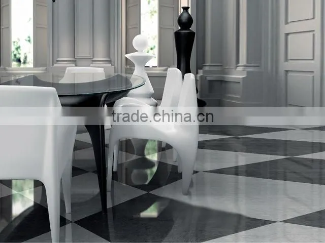Colorful Plastic Table with Glass Top LGL66-9346