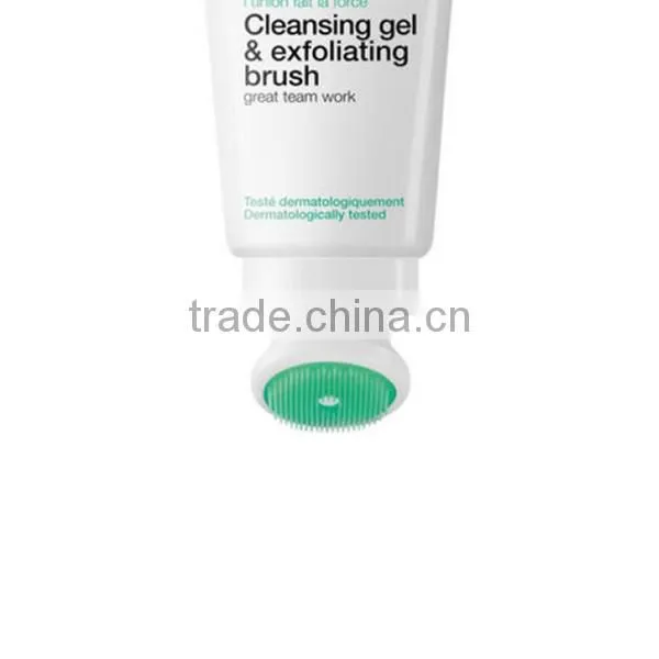 Soft food grade light pink silicone face cleaning and clearing brush