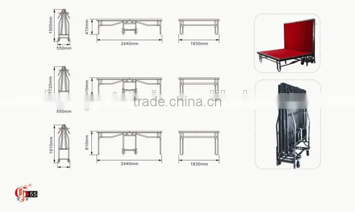 Used portable folding mobile stage for sale FT-801