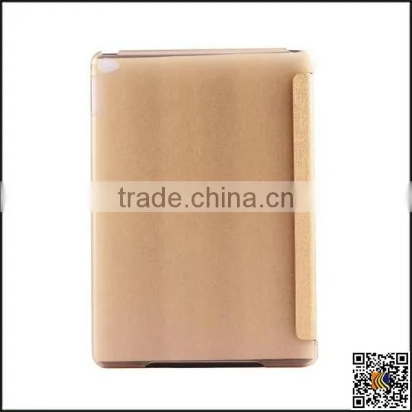 Three Fold Flip Leather Cover PC Back Case Smart Cover For iPad 6, leather case