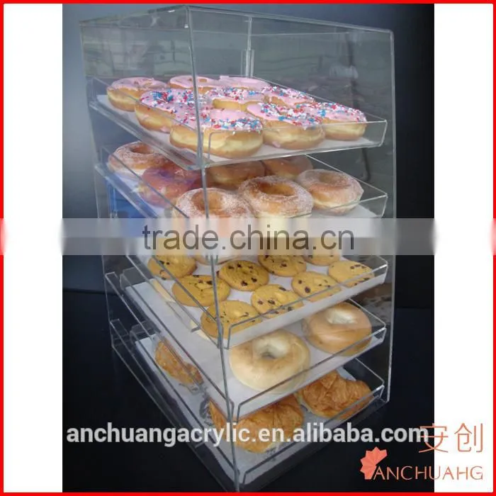Acrylic Pastry Bakery Donuts Cupcake Display Case with Trays
