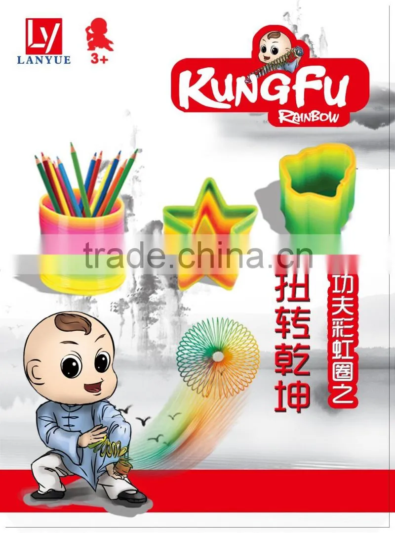 colorful plastic rainbow spring educational classic toys for kids/promotional toys raibow circle