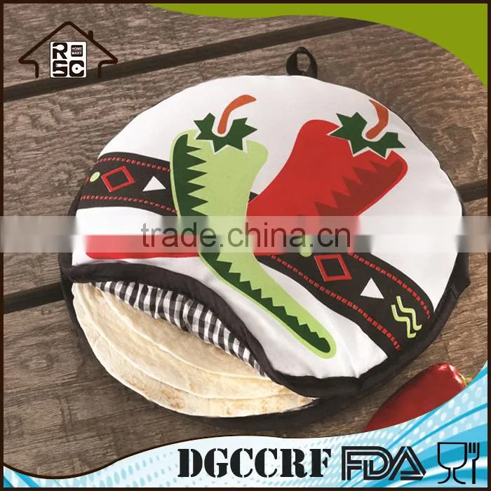 100% Cotton Tortilla Warmer,Microwave Tortilla Warmer,Customized Printing Tortilla Warmer