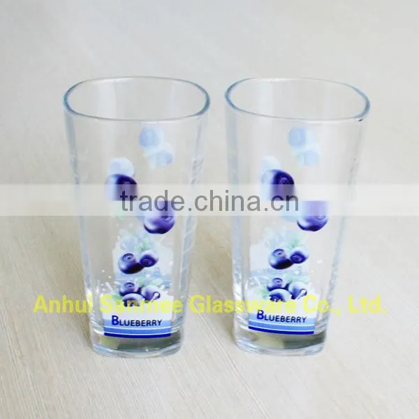 Special Printed Glass Drinking Set Colorful Glass Cups