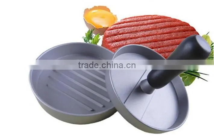 1 section cast aluminum TPR handle mini hamburger patty maker