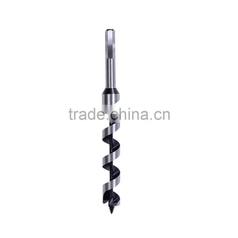 high carbon steel SDS auger drill bit brad point drilling hex shank spiral wood drills with thread tip