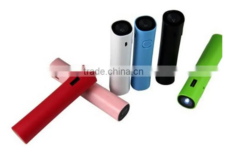Big Torch Light 2200mah Power Bank Round Slim Shape Power Bank