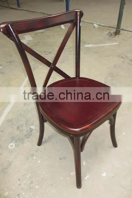 cross back chairs wooden banquet rental wedding chair