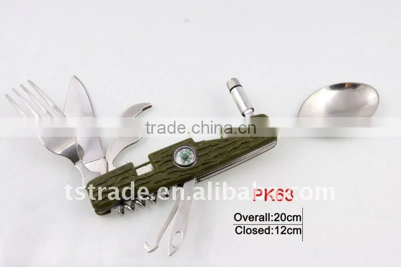 2014 new Picnic multi outdoor tableware barbecue tool Set(K121B )