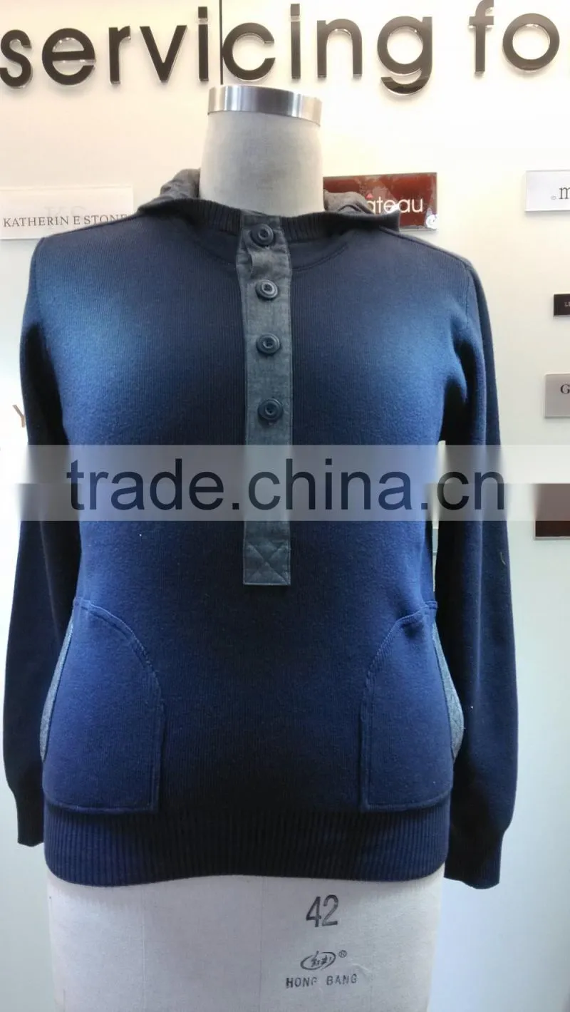 2015 new fashion men's dress in 12GG pullover with long sleeve