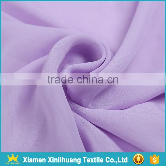Wholesale High Quality Beautiful Multi Color 100% Pure Polyester Plain Chiffon Fabric for Dresses