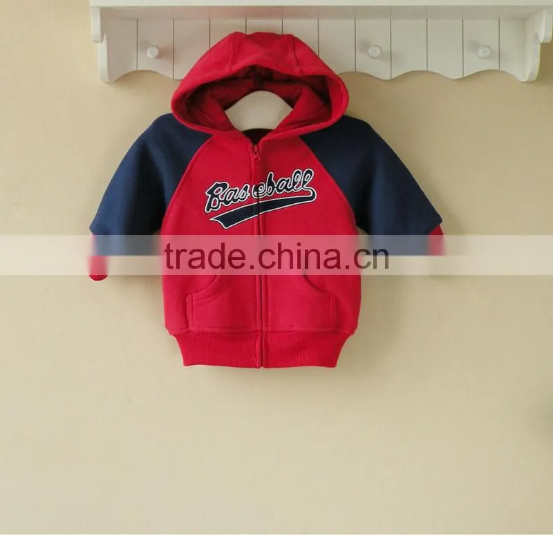 2013 baby clothing 100% cotton hooded jacket new arrival