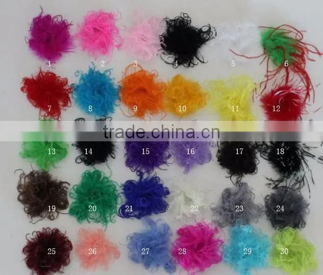 Wholesale cheap Artifical colorful ostrich feather curly boas for sale