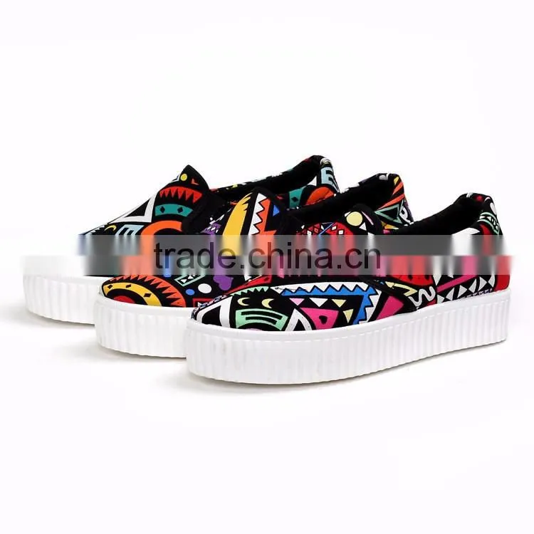 2016 women flat shoes canvas slip on shoes from china shoe factory