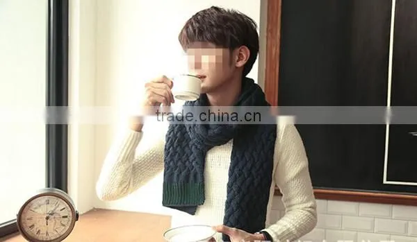 Latest design super long and super warm 3color choice men and women acrylic fashion neckwear muffler