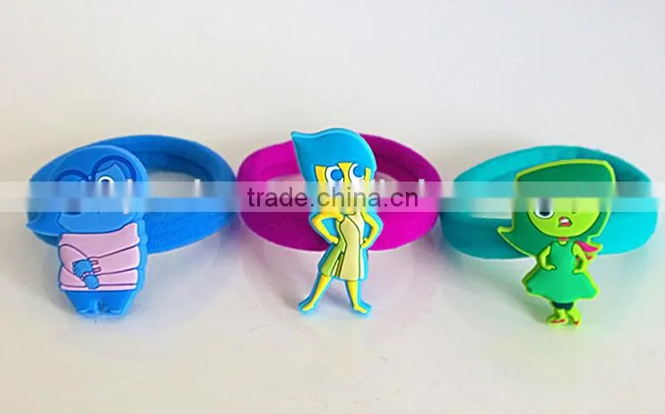 inside out cartoon characters decorative elastic hair tie for kids