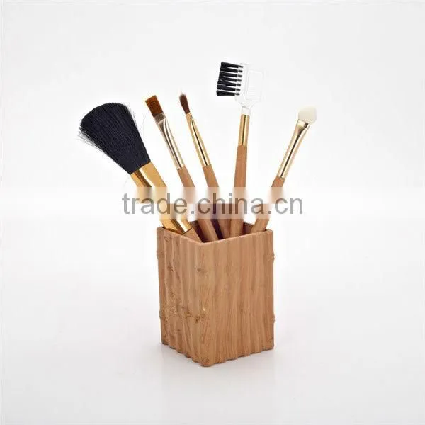 5pcs mini make up brushes professional with wooden case