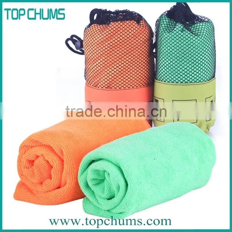 Compact Soft textile Pocket packed custom suede yoga microfiber towel sports