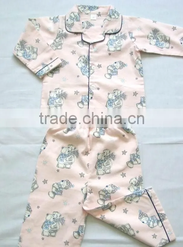 flannel fabric pajamas of baby
