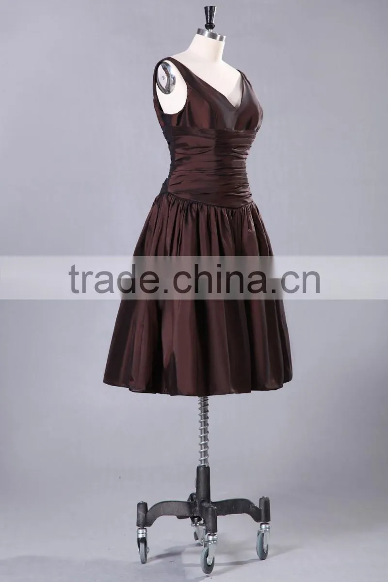 2017 simple style cap sleeves red prom gown ED134