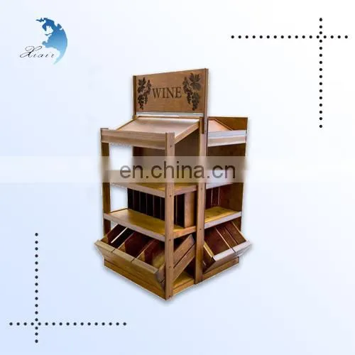 Unique Design Durable Wooden Wine Shelf stand With Drawer Tray