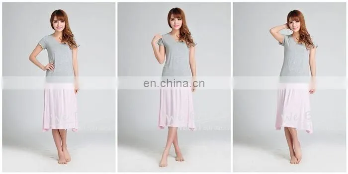 Ladies' Bamboo Knee Length Knitting Silky Soft Skirt Green Material New Tech.