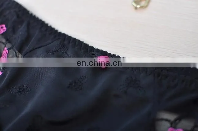 lady girl hot sexy picture see through embroidered thong panty
