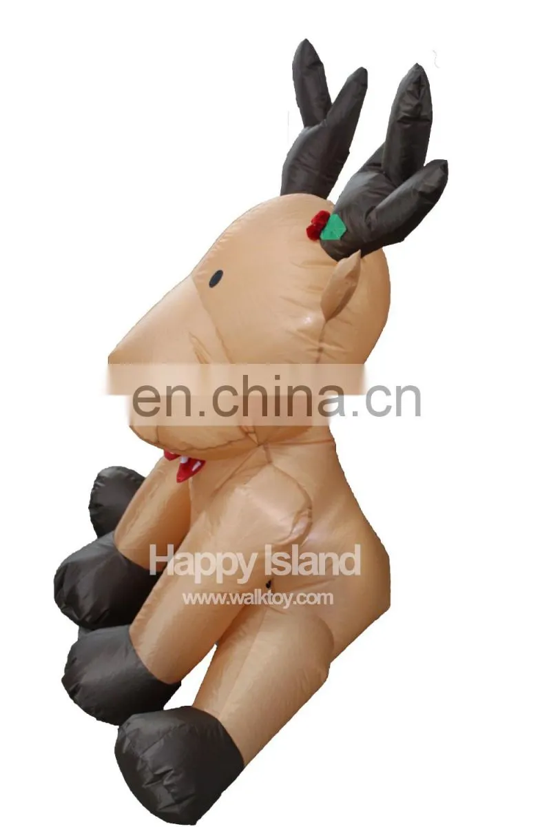 HI inflatable indoor christmas decorations sitting reindeer