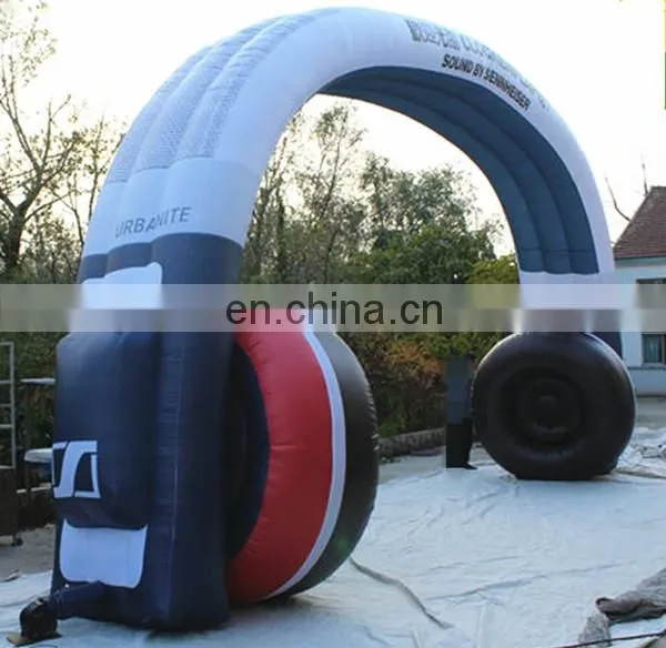 Giant Hot selling advertising/promotional replica inflatable earphone/headphone