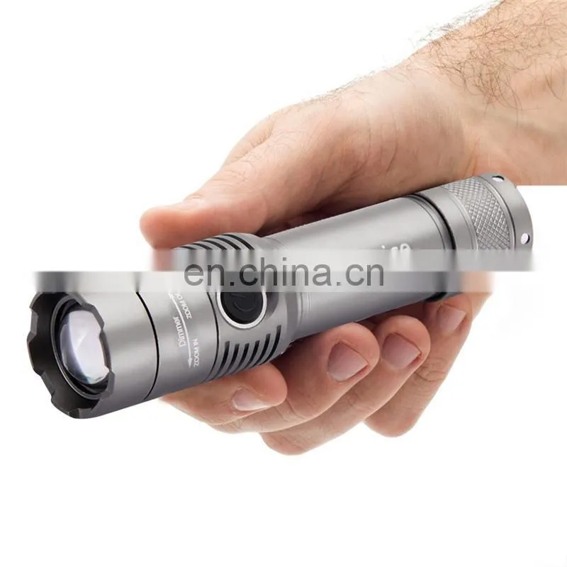 wholesale price build in Lithium-ion battery rechargeable led flash torch night light with socket