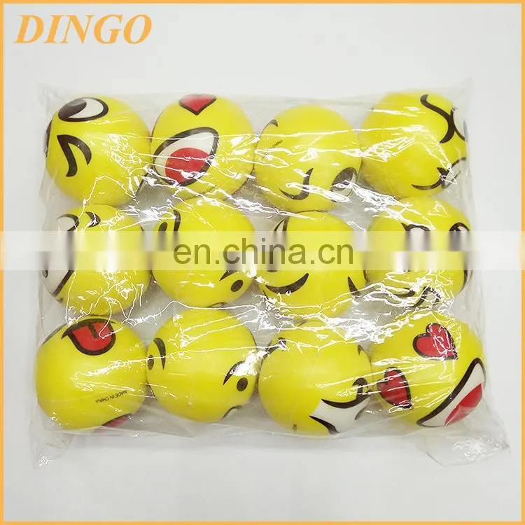 Yellow Smiley Face PU Stress Ball