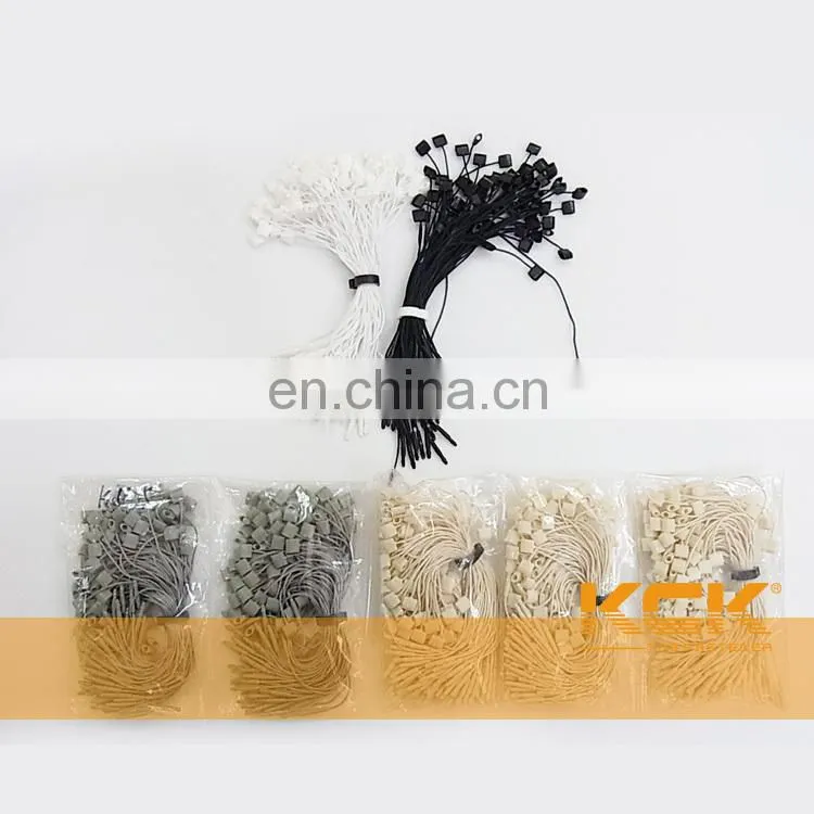 hang tag plastic loop/string hang tag polyester rope